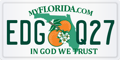FL license plate EDGQ27