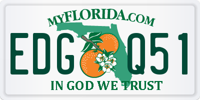 FL license plate EDGQ51