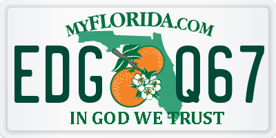 FL license plate EDGQ67