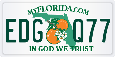 FL license plate EDGQ77