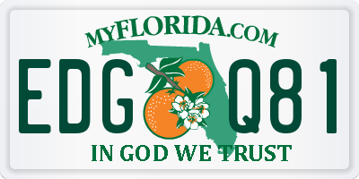 FL license plate EDGQ81
