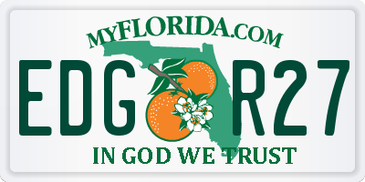FL license plate EDGR27