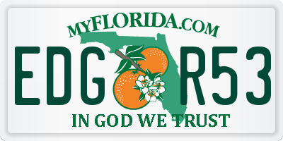 FL license plate EDGR53