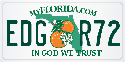 FL license plate EDGR72