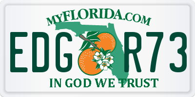FL license plate EDGR73