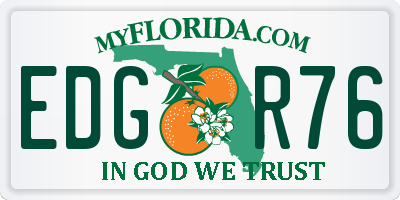 FL license plate EDGR76