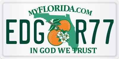 FL license plate EDGR77