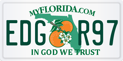 FL license plate EDGR97