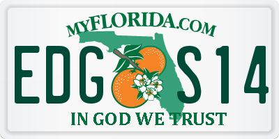 FL license plate EDGS14