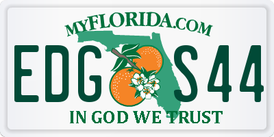 FL license plate EDGS44
