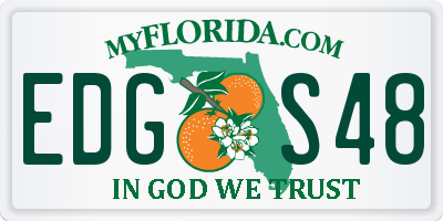 FL license plate EDGS48