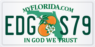 FL license plate EDGS79