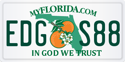 FL license plate EDGS88
