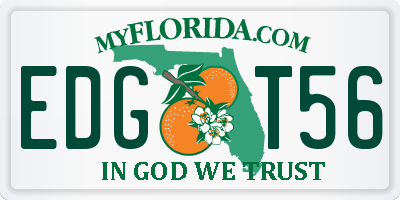 FL license plate EDGT56
