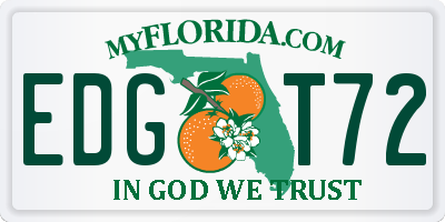 FL license plate EDGT72