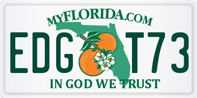 FL license plate EDGT73