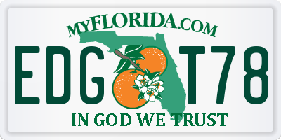 FL license plate EDGT78