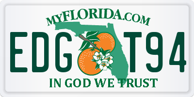 FL license plate EDGT94