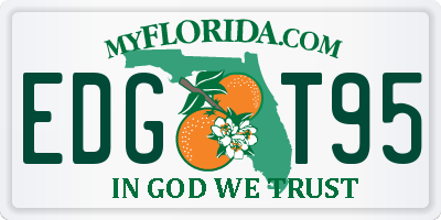 FL license plate EDGT95