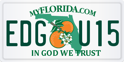 FL license plate EDGU15
