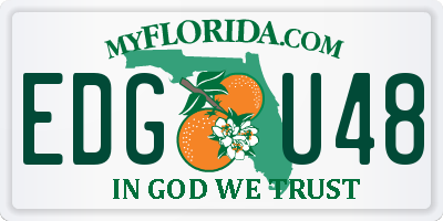 FL license plate EDGU48