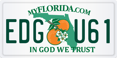 FL license plate EDGU61