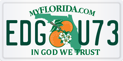 FL license plate EDGU73