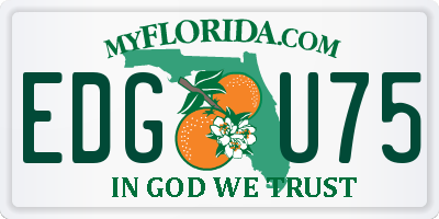 FL license plate EDGU75