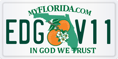 FL license plate EDGV11