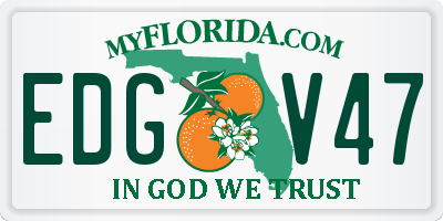 FL license plate EDGV47