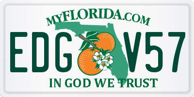 FL license plate EDGV57
