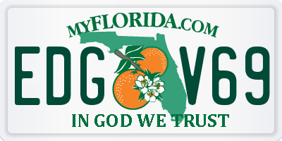 FL license plate EDGV69