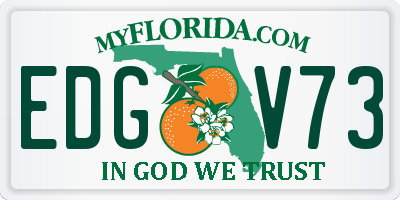 FL license plate EDGV73