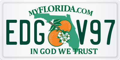 FL license plate EDGV97