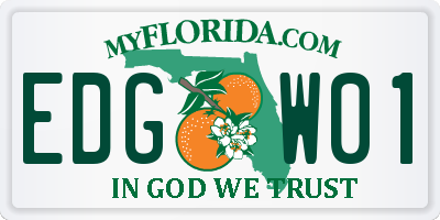FL license plate EDGW01