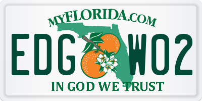 FL license plate EDGW02