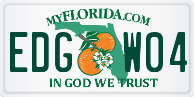 FL license plate EDGW04