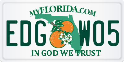FL license plate EDGW05