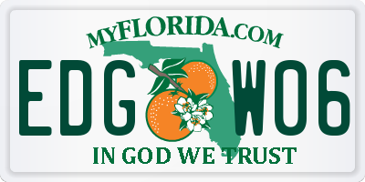 FL license plate EDGW06
