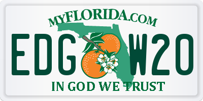 FL license plate EDGW20