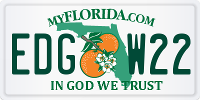 FL license plate EDGW22