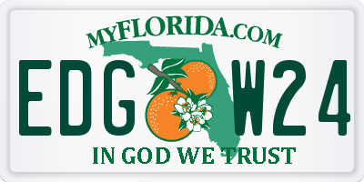 FL license plate EDGW24