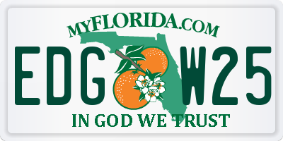 FL license plate EDGW25