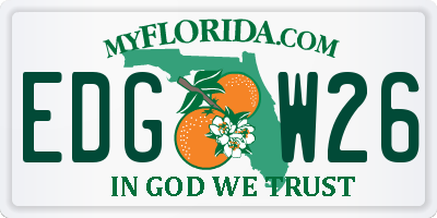 FL license plate EDGW26