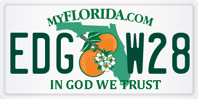 FL license plate EDGW28
