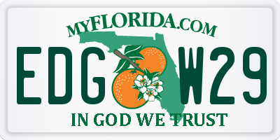FL license plate EDGW29