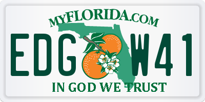 FL license plate EDGW41