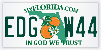 FL license plate EDGW44