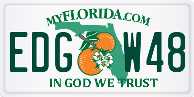 FL license plate EDGW48