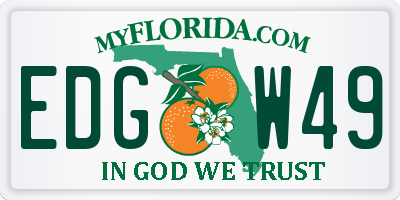 FL license plate EDGW49
